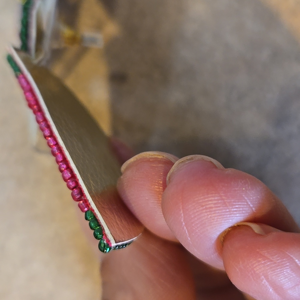 Francesca's Collections Beaded Watermelon Dangle Earrings - Picture 5 of 5